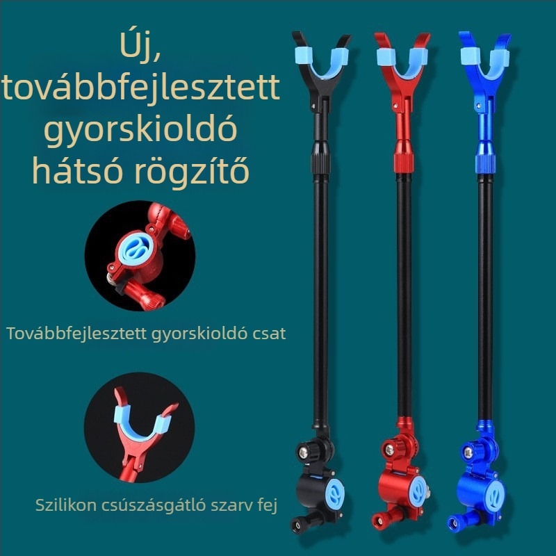 Összecsukható gyorsoldó tartó horgászbotok és kiegészítők akasztásához — csúszásmentes fémből készült tartó botokhoz és antennákhoz