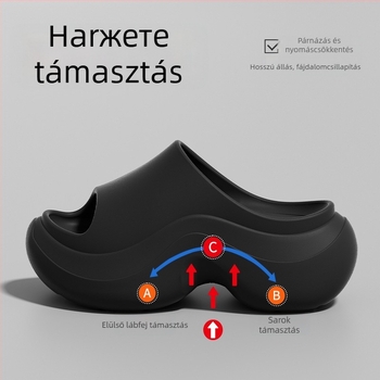 Női vastag talppal EVA papucs, nyár 2026, magasság növelő, csúszásmentes, strandra és otthonra