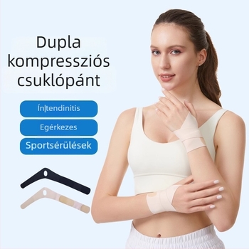 Nagyujj ínhüvely védő, vékony csuklóra illeszkedő rögzítő, csukló immobilizáló, egérhasználathoz nagyujj védőhüvely