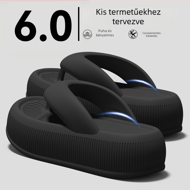 Női vastag talpú csúszásmentes papucs, 2026 nyári modell, magasságot növelő, ultra puha tapintású, csendes, otthoni és kültéri viseletre, EVA