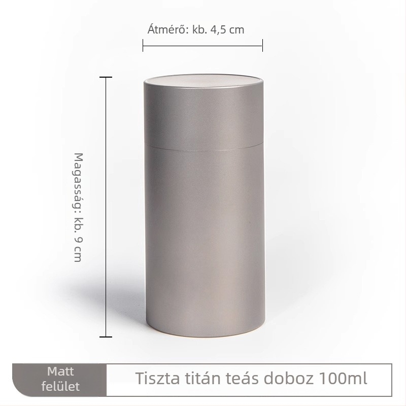 Rongshantang Titánium teás doboz — hordozható, zárt fém tea tároló, mini utazási teás doboz