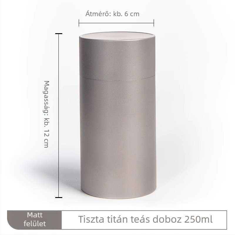 Rongshantang Titánium teás doboz — hordozható, zárt fém tea tároló, mini utazási teás doboz
