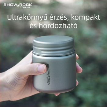 Snow Rock Kültéri Tiszta Titán Teatároló, Zárt Fém Teatároló, Hordozható Élelmiszer Csomagolás, Kis Méret