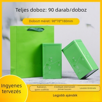 Laminált teás dobozok, zárt fémdobozok zöld teához, 0,5 kg-os csomag
