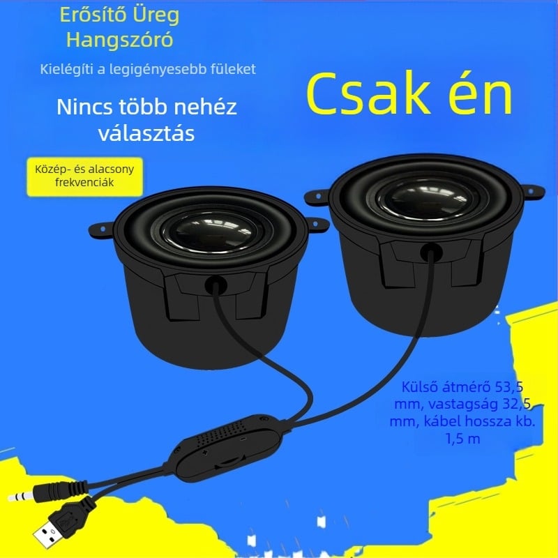 Jinggeyuan 52 Mini hangszóró erősítő USB 5V tápegység digitális intelligens hang 4 ohm 3W számítógépes hangszóró