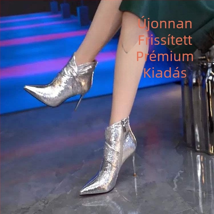 Női bokacsizma hegyes orrúval és magas sarkúval - 2025 őszi-téli divat