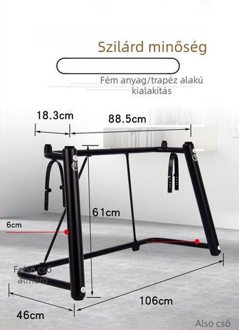 U alakú fém állvány elektromos zongorához és billentyűs hangszerhez