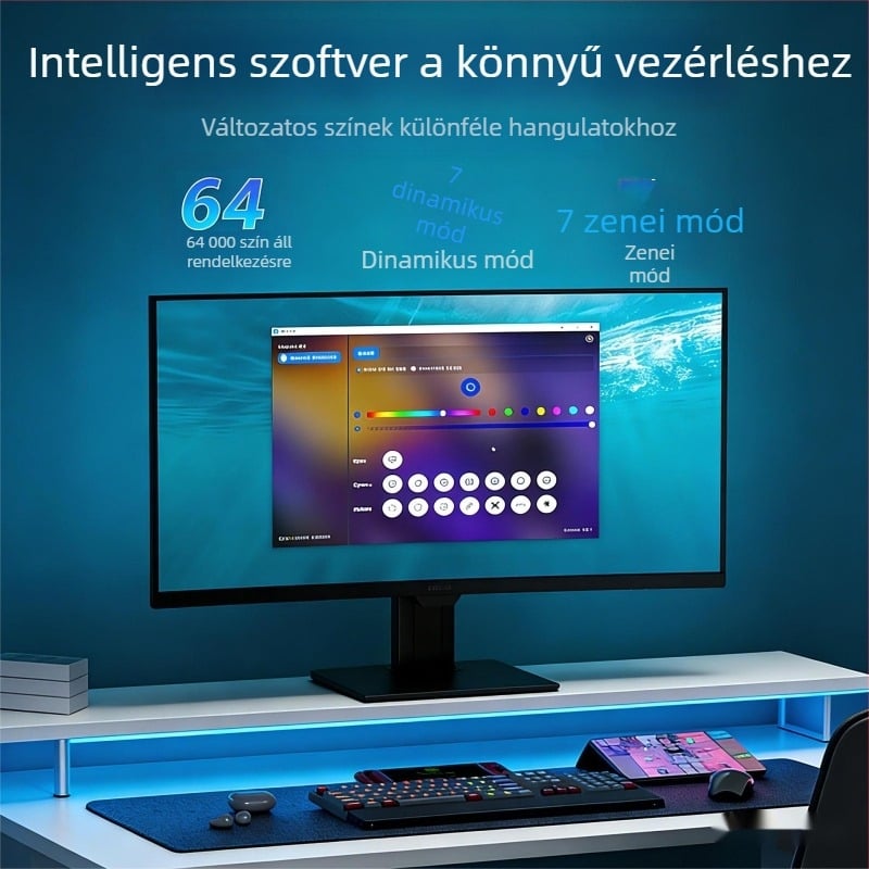 RGB monitor környezeti fénycsík képernyő-szinkronizációval