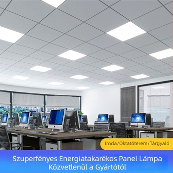 Integrált mennyezeti LED panel 600x600, 60x60 cm, 28 LED, IP44, vas ház, 220V, 3000/4000/6000K, 60W
