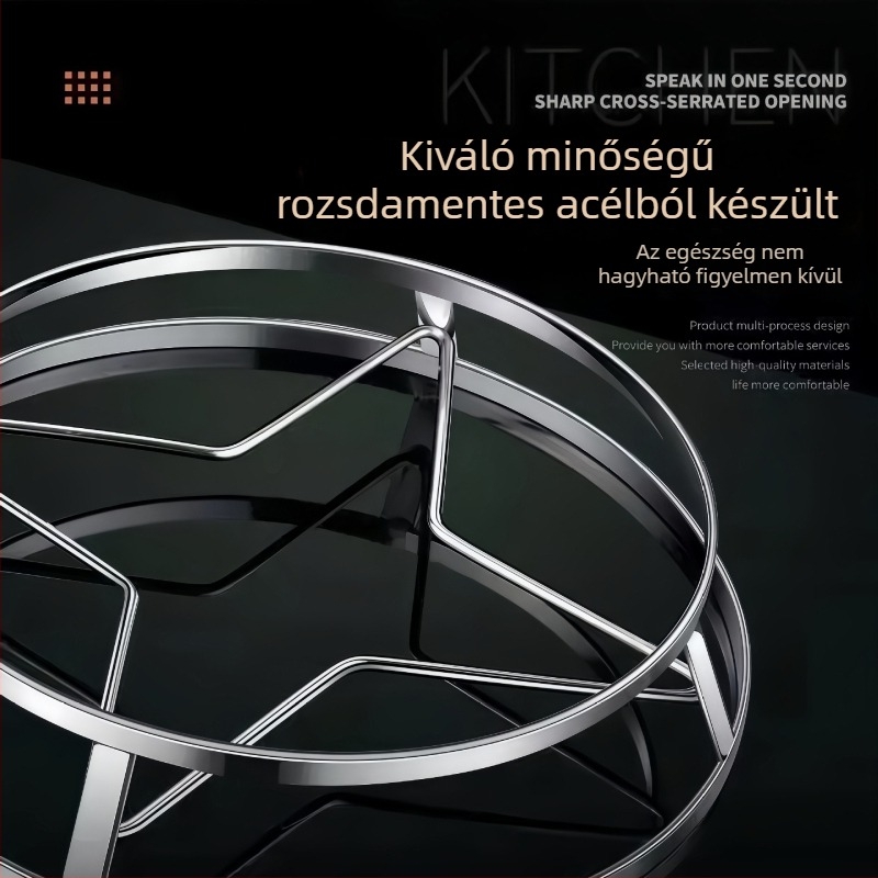 Rozsdamentes acél fazéktartó, többszörös funkciójú vastag hőszigetelő állvány, égésvédő párna, konyhai tároló és gőzölő polc