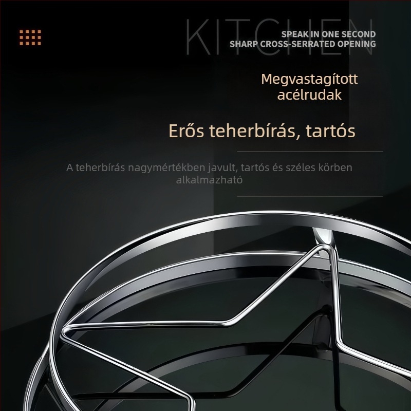 Rozsdamentes acél fazéktartó, többszörös funkciójú vastag hőszigetelő állvány, égésvédő párna, konyhai tároló és gőzölő polc
