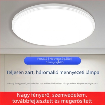 Teljesen zárt LED mennyezeti lámpa, ultra vékony, modern minimalista stílusban, hálószoba, erkély és fürdőszoba számára, szemvédő fény, körkörös fő fény