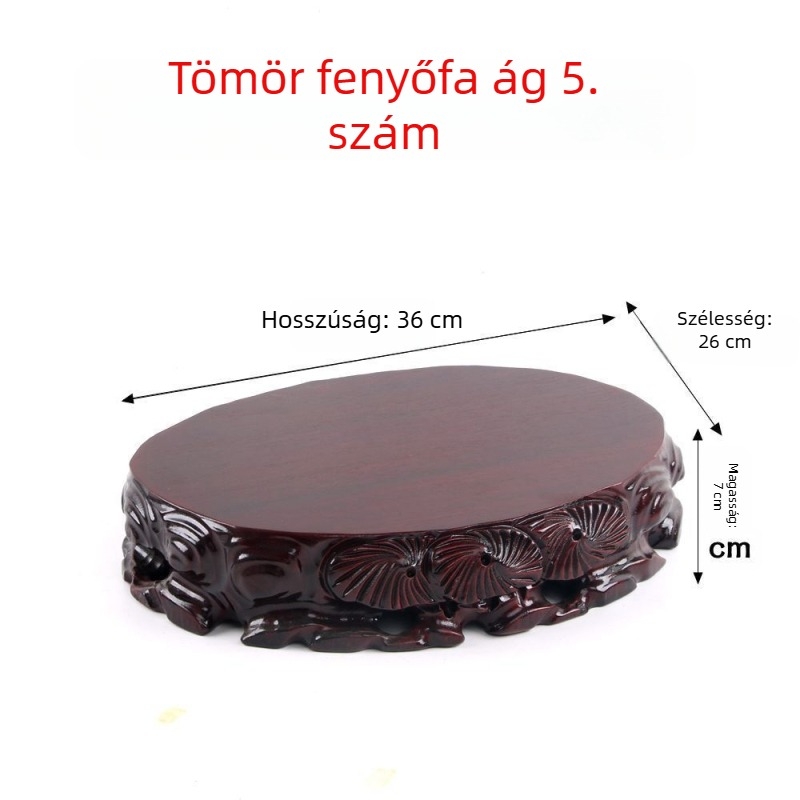 Tömör fából készült alap gyökeresen faragott Buddha szoborral, bonsai és akvárium kiállításához