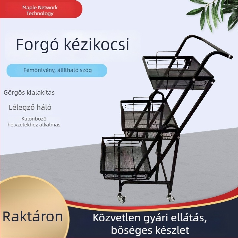 3 rétegű padlóra álló forgó és összecsukható tárolóállvány konyhához, fürdőszobához és sminkhez