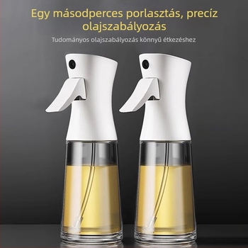 Üvegből készült olajspray palack konyhához és air fryerhez, olajpermetező atomizációval
