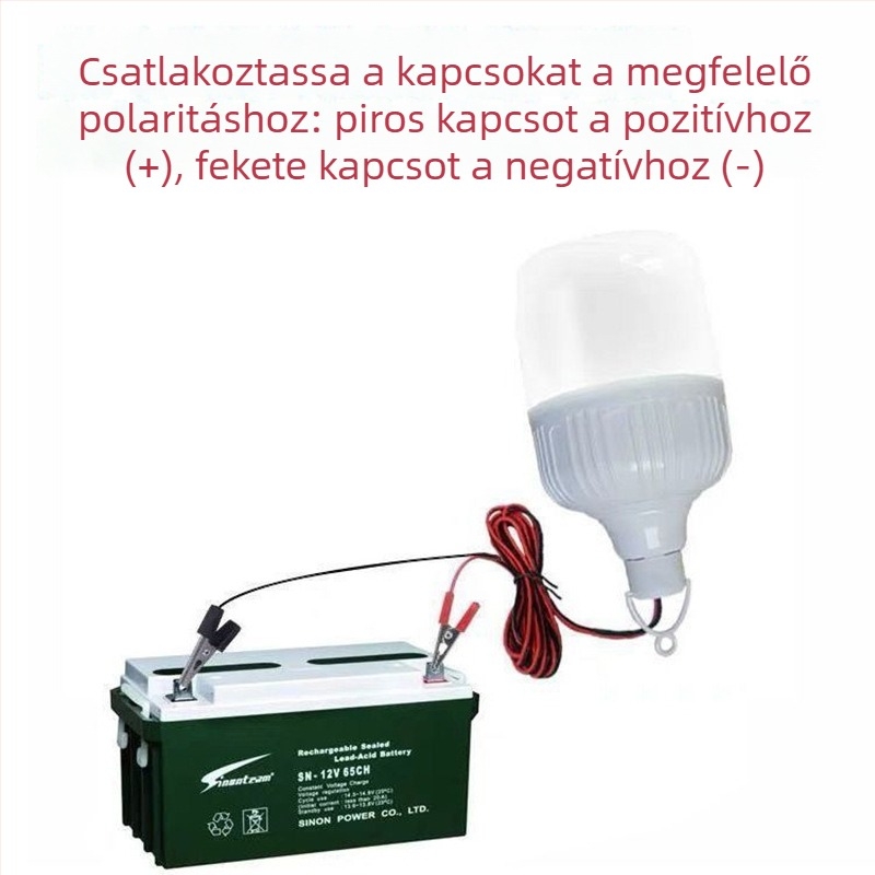 12V DC izzó éjszakai piacokra és utcai standokra, kábelrögzítő csíptetővel