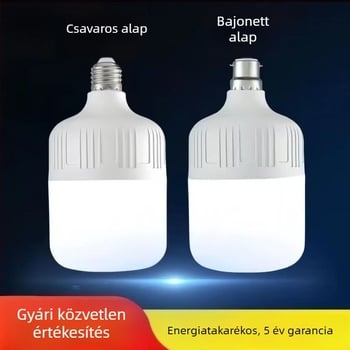 Otthoni LED lámpa nagy teljesítményű, E27-es foglalat, szemvédő, energiahatékonyság, fehér fény, IP66, alumínium test, PC árnyékoló, 30–40W, 220V, dimmer nélküli