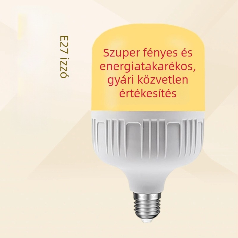 E27 LED izzó otthoni és kereskedelmi használatra, energiahatékony, tartós, erős meleg fény, alacsony energiafogyasztás