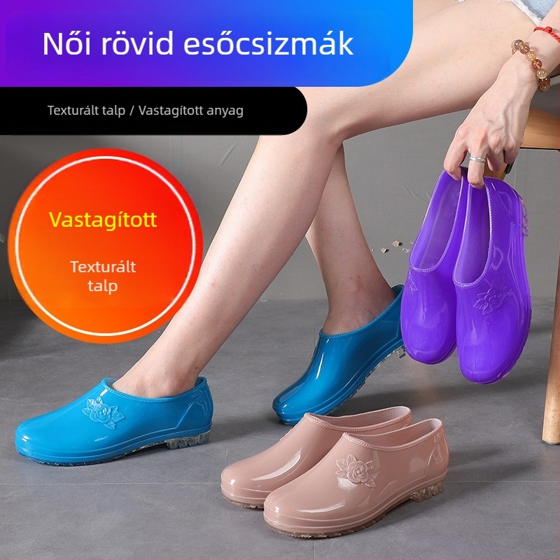 Yuanbao női vízicsizma, PVC konyhai munkacipő, lélegző, könnyű, csúszásmentes talppal