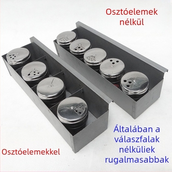 Kereskedelmi fűszeres doboz függő fűszerállvánnyal faszenes kültéri grillsütőhöz – rendkívül erős kiegészítő