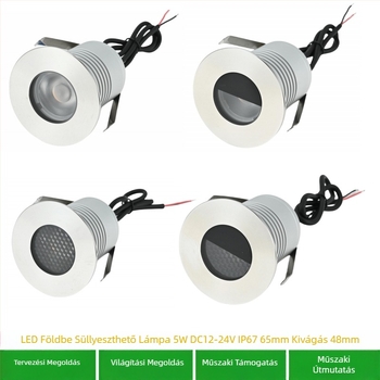 LED földalatti világítás, 45 mm-beépített padló világítás, kültéri vízálló spotlámpa a kerthez, 3W tájvilágítás