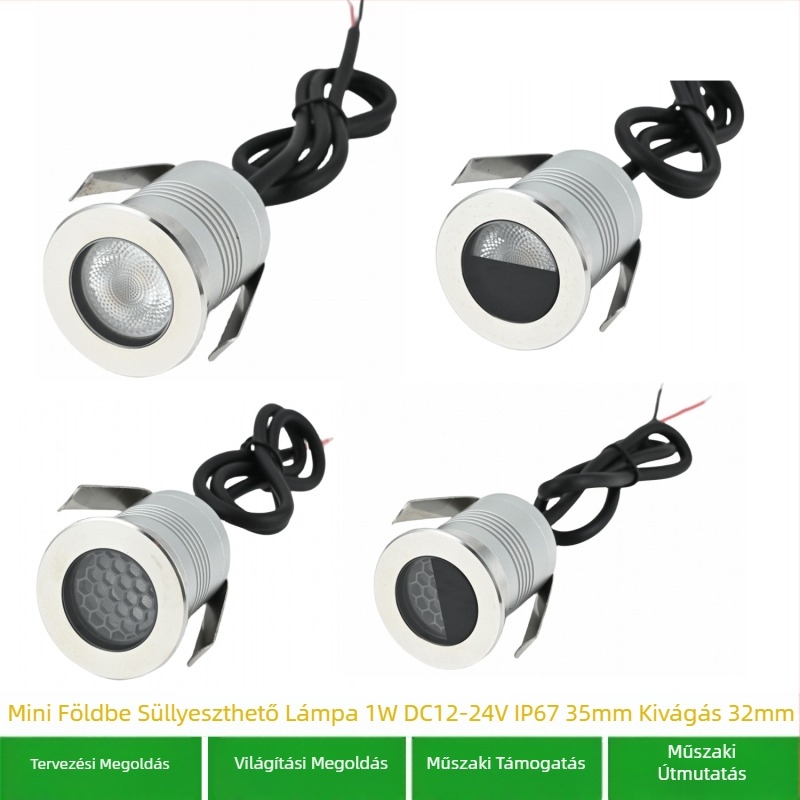 LED földalatti világítás, 45 mm-beépített padló világítás, kültéri vízálló spotlámpa a kerthez, 3W tájvilágítás