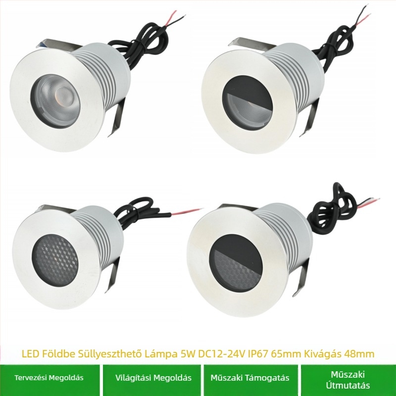 LED földalatti világítás, 45 mm-beépített padló világítás, kültéri vízálló spotlámpa a kerthez, 3W tájvilágítás