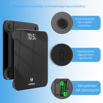 Okos digitális fürdőszobai mérleg, otthoni használatra, pontos testsúly mérése