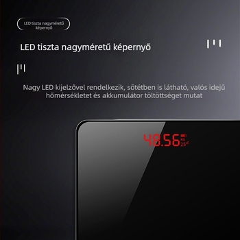 Amuksen otthoni testsúlymérleg, pontos elektronikus mérleg rejtett LED kijelzővel, újratölthető, testsúly mérés 180 kg-ig
