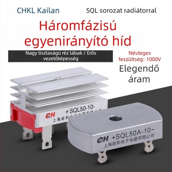 Háromfázisú híd-egyenirányító SQL50A1000V SQL5010 szélerőműhöz radiátorral