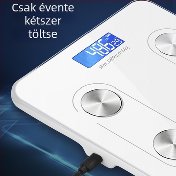 Elektronikus mérleg felnőtteknek, otthoni használatra, Bluetooth testzsírmérő, intelligens testzsírmérő, ideális diákkollégiumokban