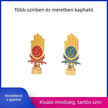 Csiszolt fém tenyér szobor – modern, minimalist dekoráció otthonra