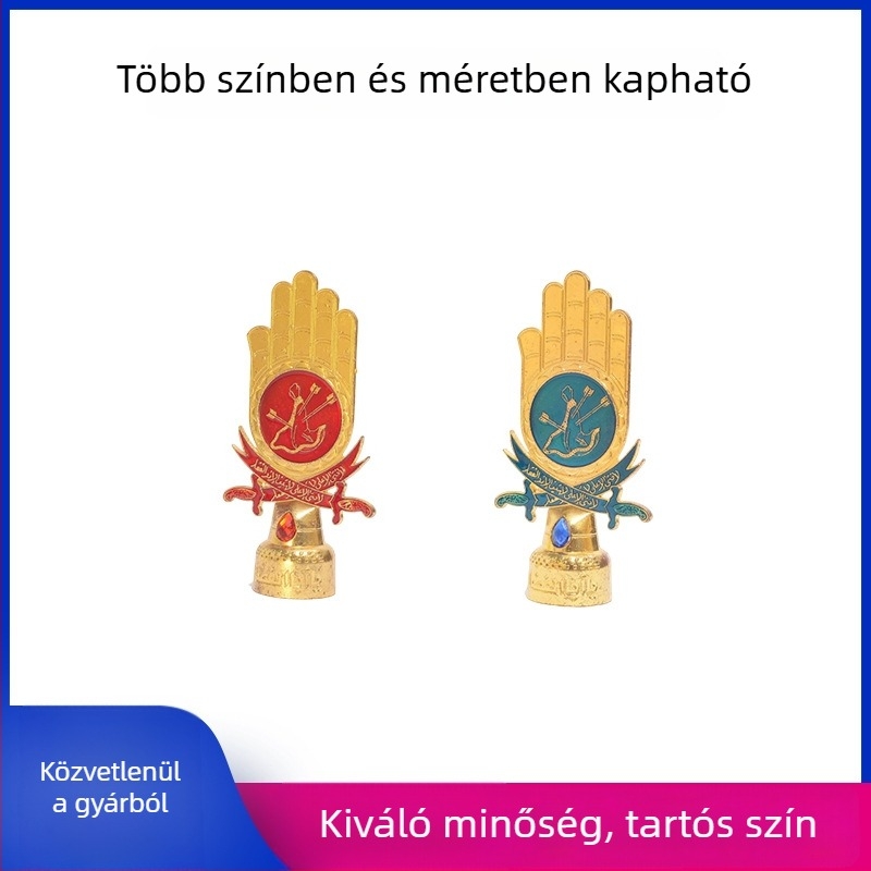 Csiszolt fém tenyér szobor – modern, minimalist dekoráció otthonra
