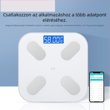 Okos testzsírmérő mérleg Bluetooth-kapcsolattal - Digitális otthoni használatra