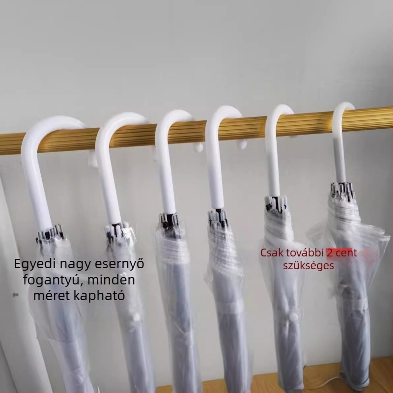Átlátszó ernyő hosszú nyéllel, színes átlátszó borítás, automatikus nyitás, reklámlogóval ellátott ajándék ernyő