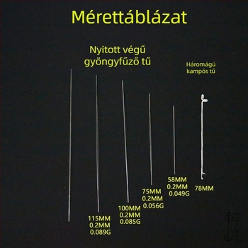 Ultra vékony gyöngyfűző tű karkötőkhöz és nyakláncokhoz, tű a szálhoz, DIY kézműves tű, hosszú és vékony nyitott végű gyöngyfűző tű