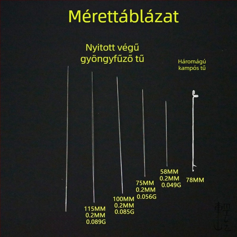 Ultra vékony gyöngyfűző tű karkötőkhöz és nyakláncokhoz, tű a szálhoz, DIY kézműves tű, hosszú és vékony nyitott végű gyöngyfűző tű