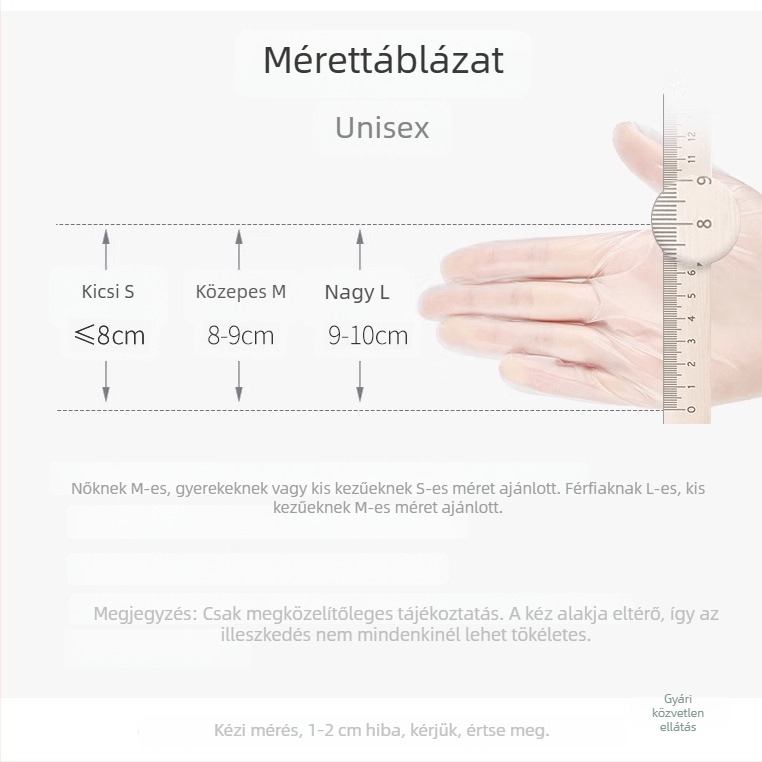Élelmiszer-minőségű egyszer használatos kesztyűk a konyhai feladatokra: dagasztás, sütés, edények mosása és takarítás.