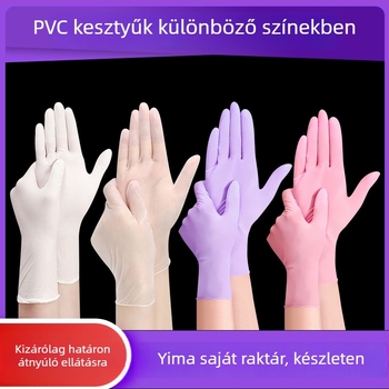 Egyszer használatos kompozit nitril PVC kesztyűk, vízállóak és tartósak, otthoni tisztításra, edények mosására és cateringre
