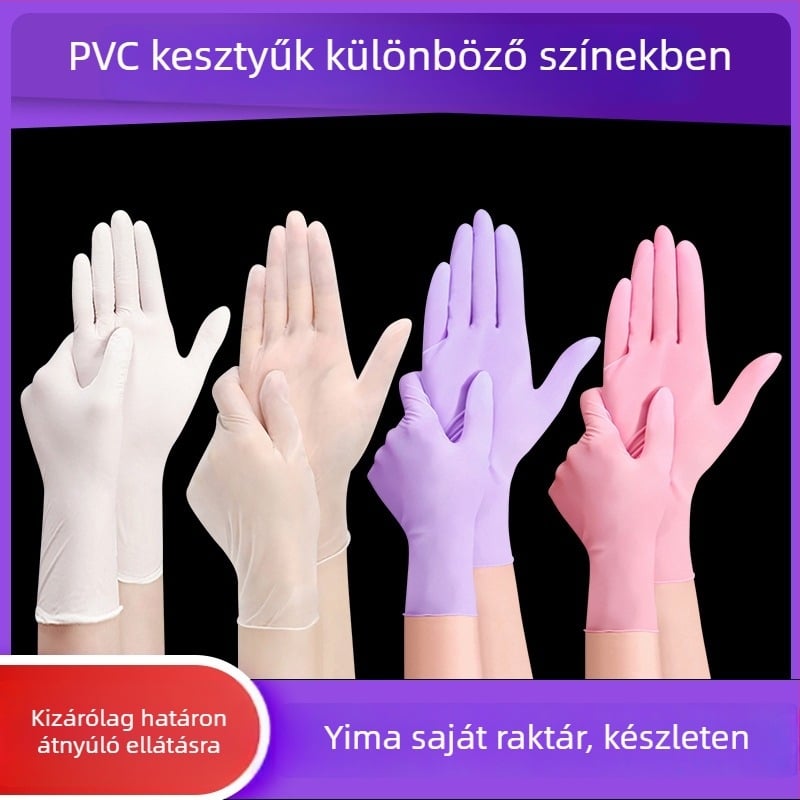 Egyszer használatos kompozit nitril PVC kesztyűk, vízállóak és tartósak, otthoni tisztításra, edények mosására és cateringre