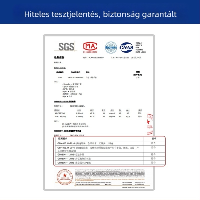 Nitril egyszer használatos kesztyű mosogatáshoz, konyhai használatra, tartós, élelmiszer-minőségű, olajálló, hosszabb hosszúságú
