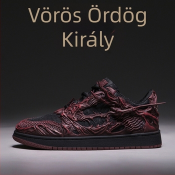Wukong Vörös Démon Király férfi tornacipő, 2026 nyár, kínai stílusú casual sneaker, alacsony profil