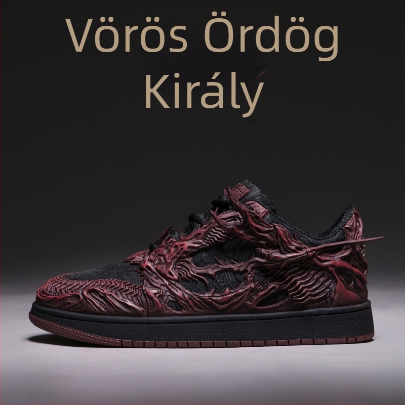 Wukong Vörös Démon Király férfi tornacipő, 2026 nyár, kínai stílusú casual sneaker, alacsony profil