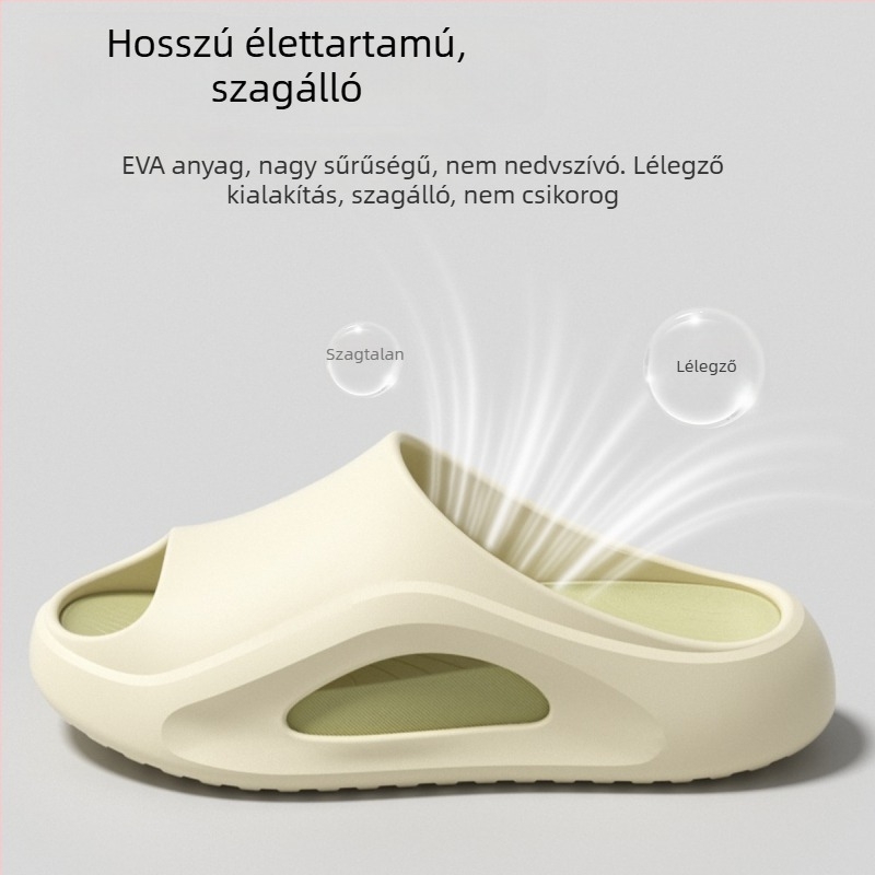 Férfiaknak szóló EVA habból készült papucs vastag talppal, beltéri és kültéri használatra, csúszásmentes, szagtalan, felhő-szerű járásérzet