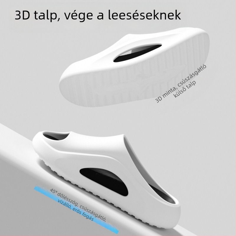 Férfiaknak szóló EVA habból készült papucs vastag talppal, beltéri és kültéri használatra, csúszásmentes, szagtalan, felhő-szerű járásérzet