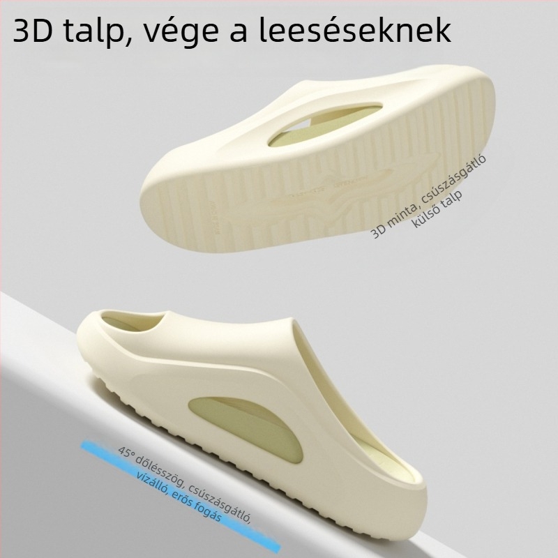 Férfiaknak szóló EVA habból készült papucs vastag talppal, beltéri és kültéri használatra, csúszásmentes, szagtalan, felhő-szerű járásérzet