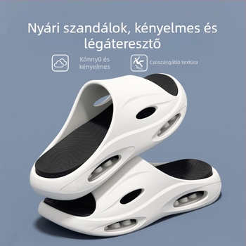 Férfi nyári papucs 2025 – új modell Kültéri viselésre, csúszásmentes, puha talppal, kényelmes sportos kétirányú viseléshez