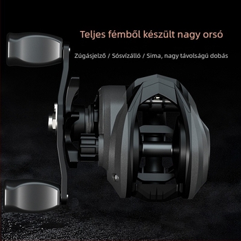 Teljesen fém spinningorsó tengeri horgászathoz, hosszú dobásokhoz, mély spóllal