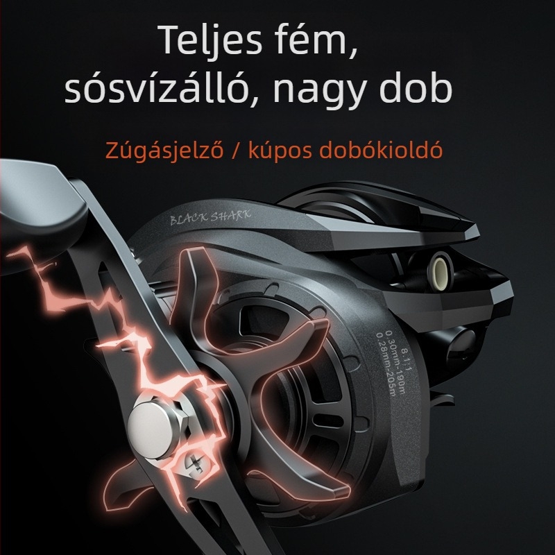 Teljesen fém spinningorsó tengeri horgászathoz, hosszú dobásokhoz, mély spóllal