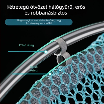 Nano nejlon halvédő dupla gyűrűs zsebbel a bottal való horgászathoz